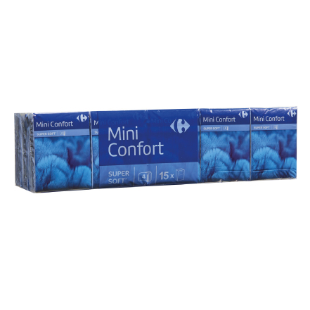 Mouchoir mini confort 15×9 Carrefour