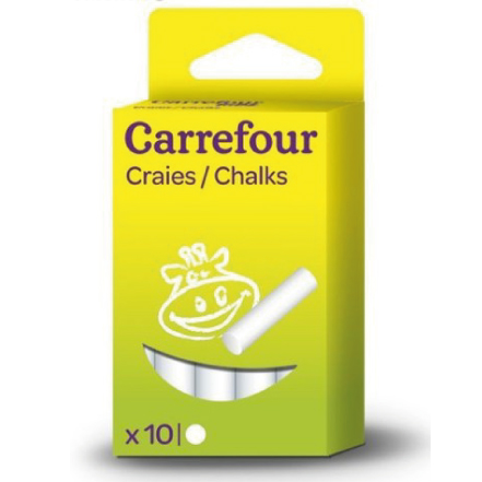 LOT DE 10 CRAIES BLANCHES Carrefour