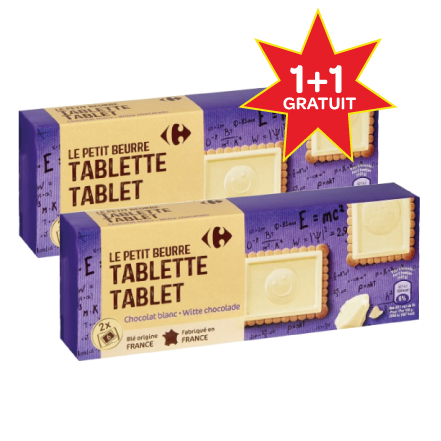 Le petit beurre tablette chocolat blanc carrefour 150g