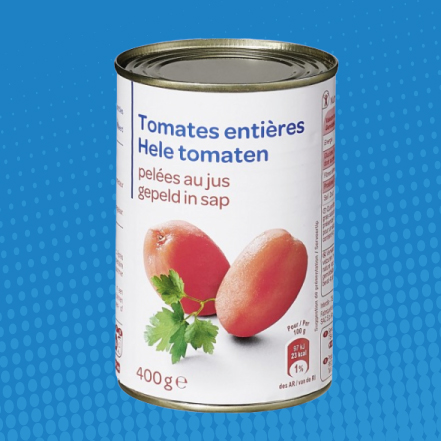 Tomates entières pelées au jus Carrefour 400 g