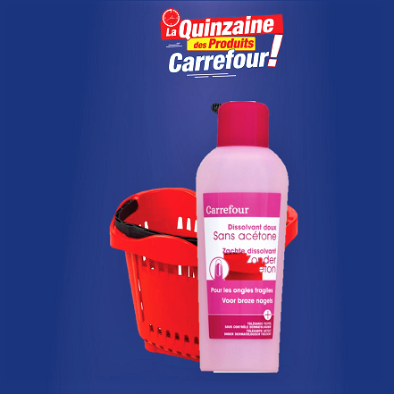 Dissolvant sans acétique Carrefour 200 ml
