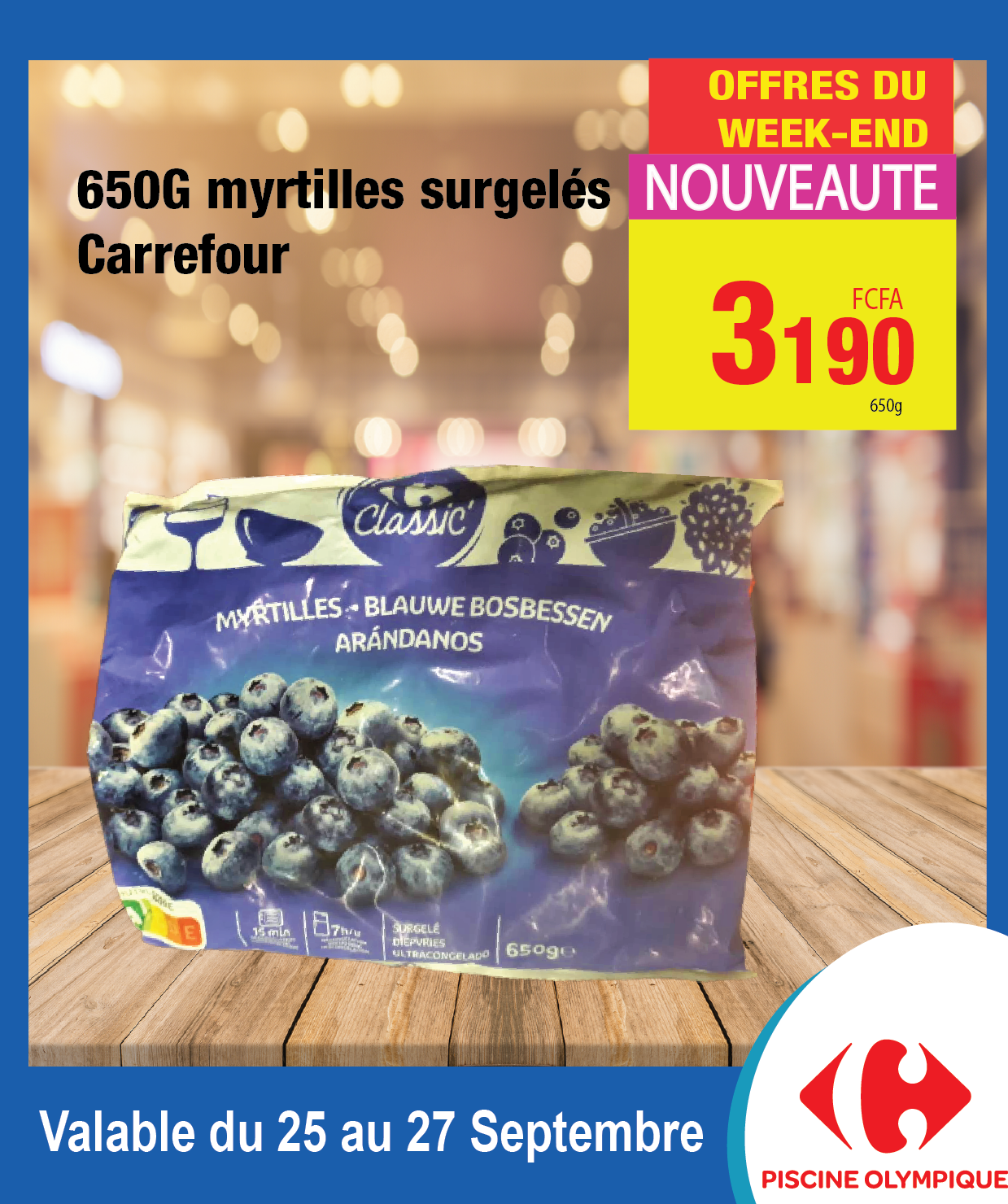 650 g myrtilles surgelés Carrefour