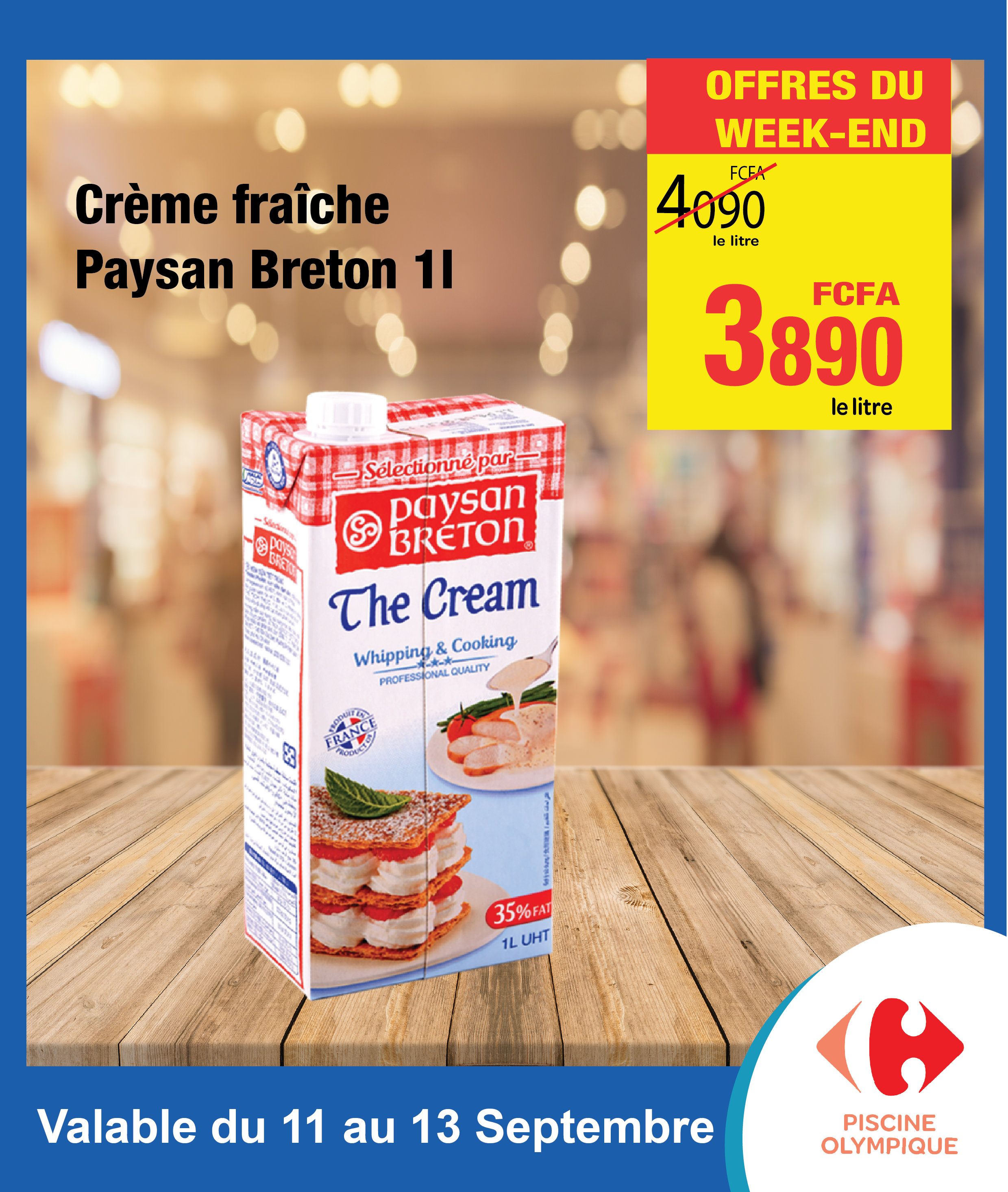 Crème fraîche Paysan breton 1 litre