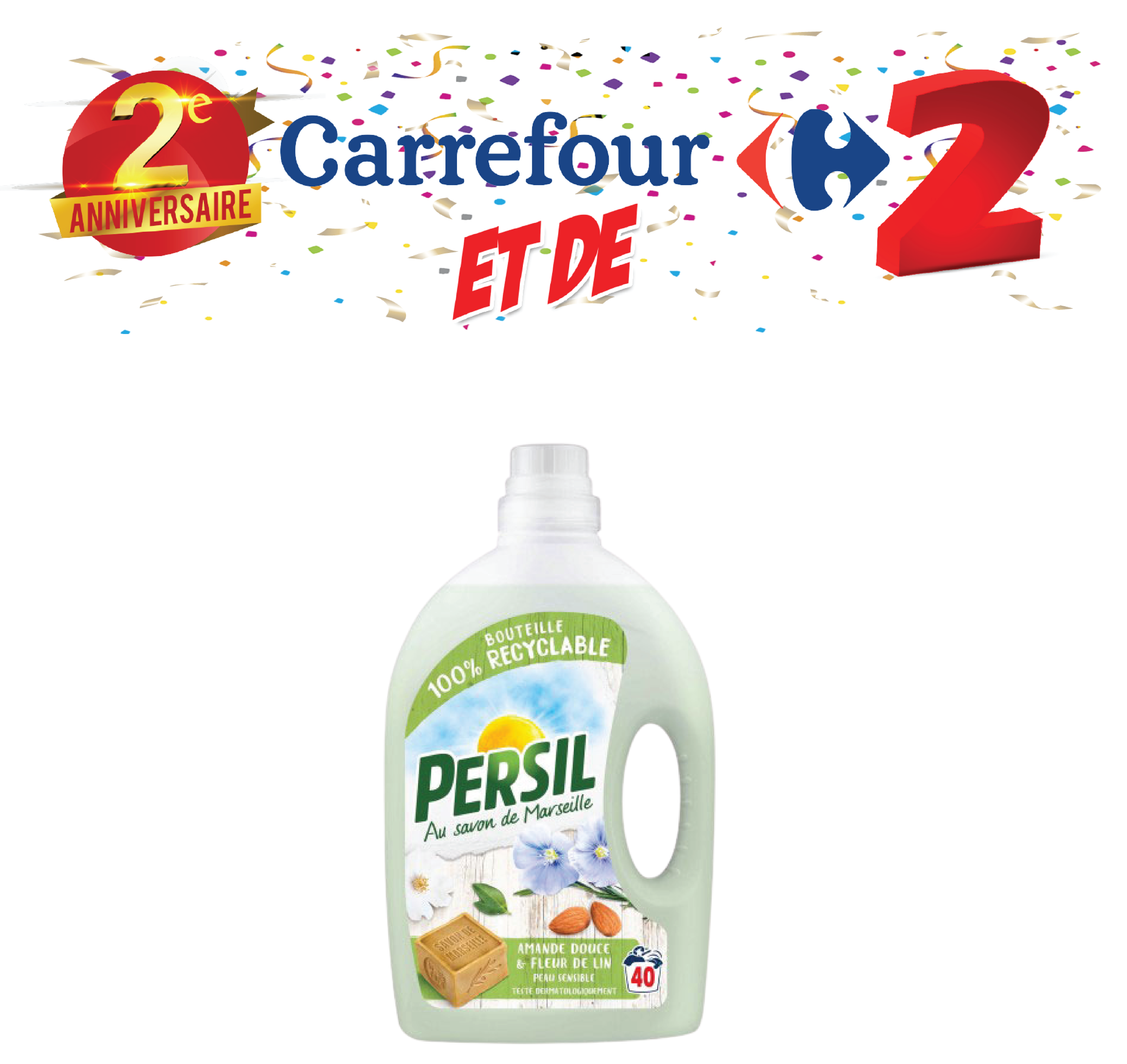 Lessive liquide amande douce Persil 2l