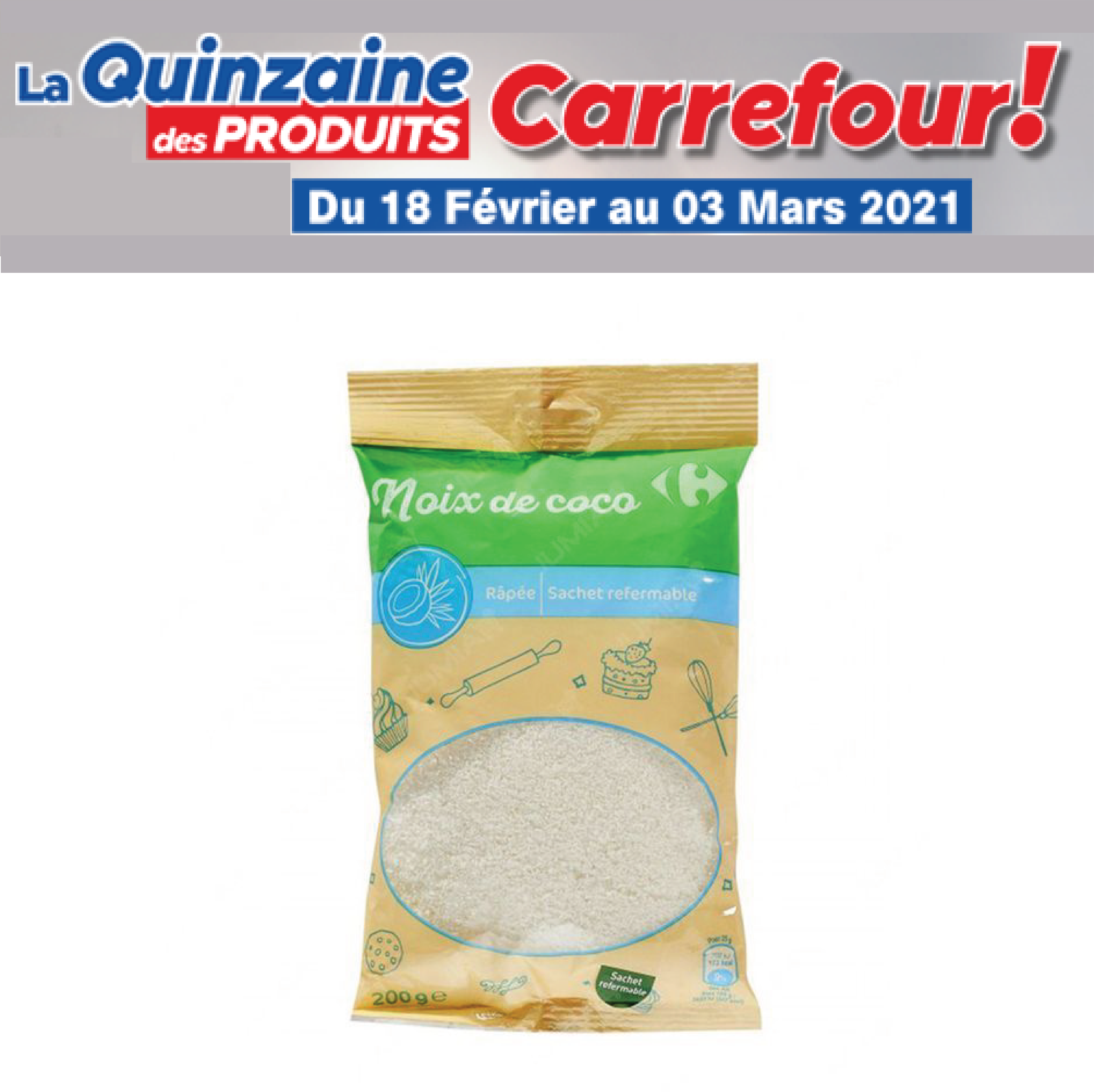 Noix de coco Carrefour 200g