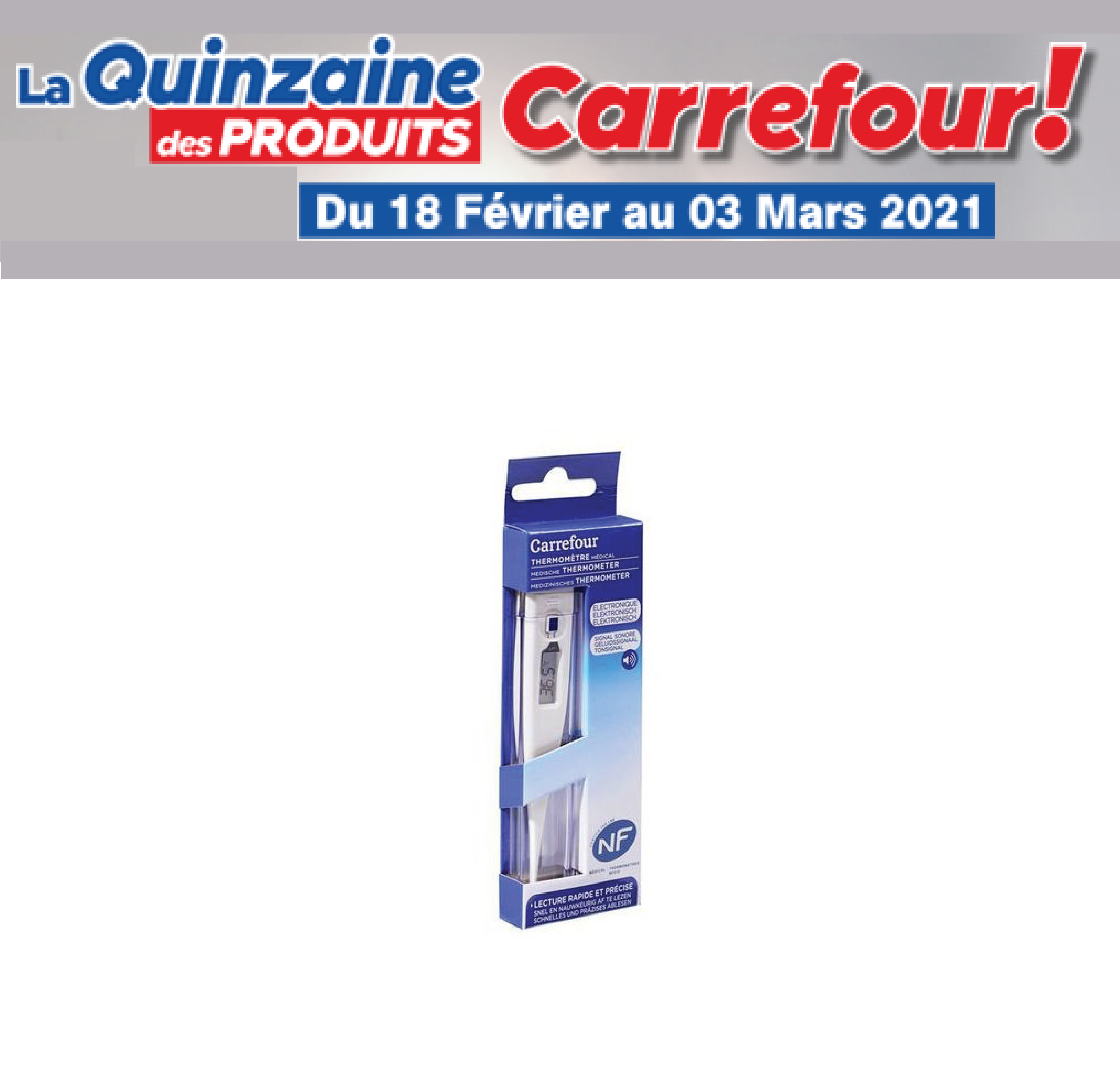 Thermomètre médical Carrefour
