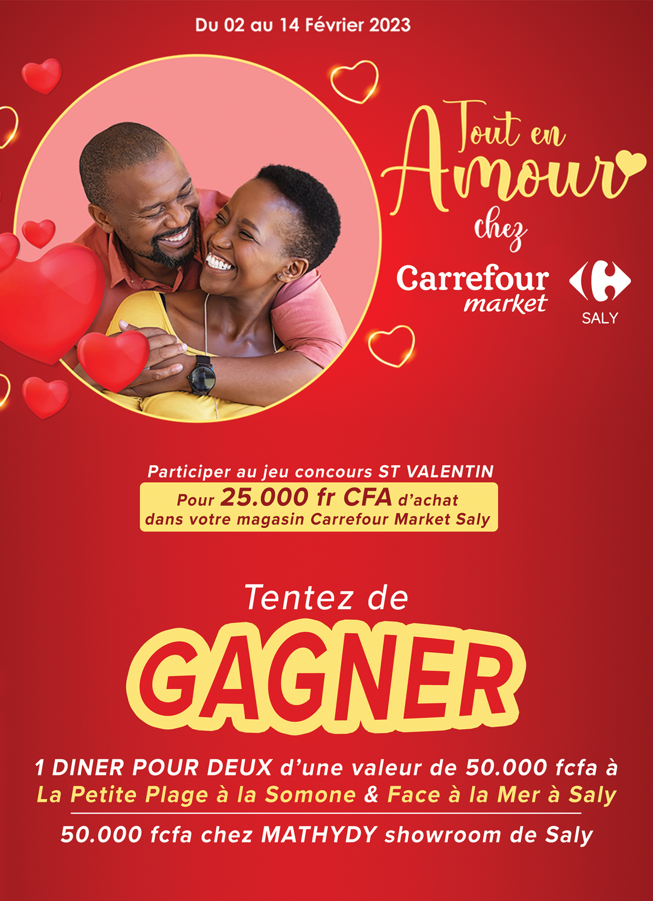 Spécial St Valentin chez Carrefour Market Saly