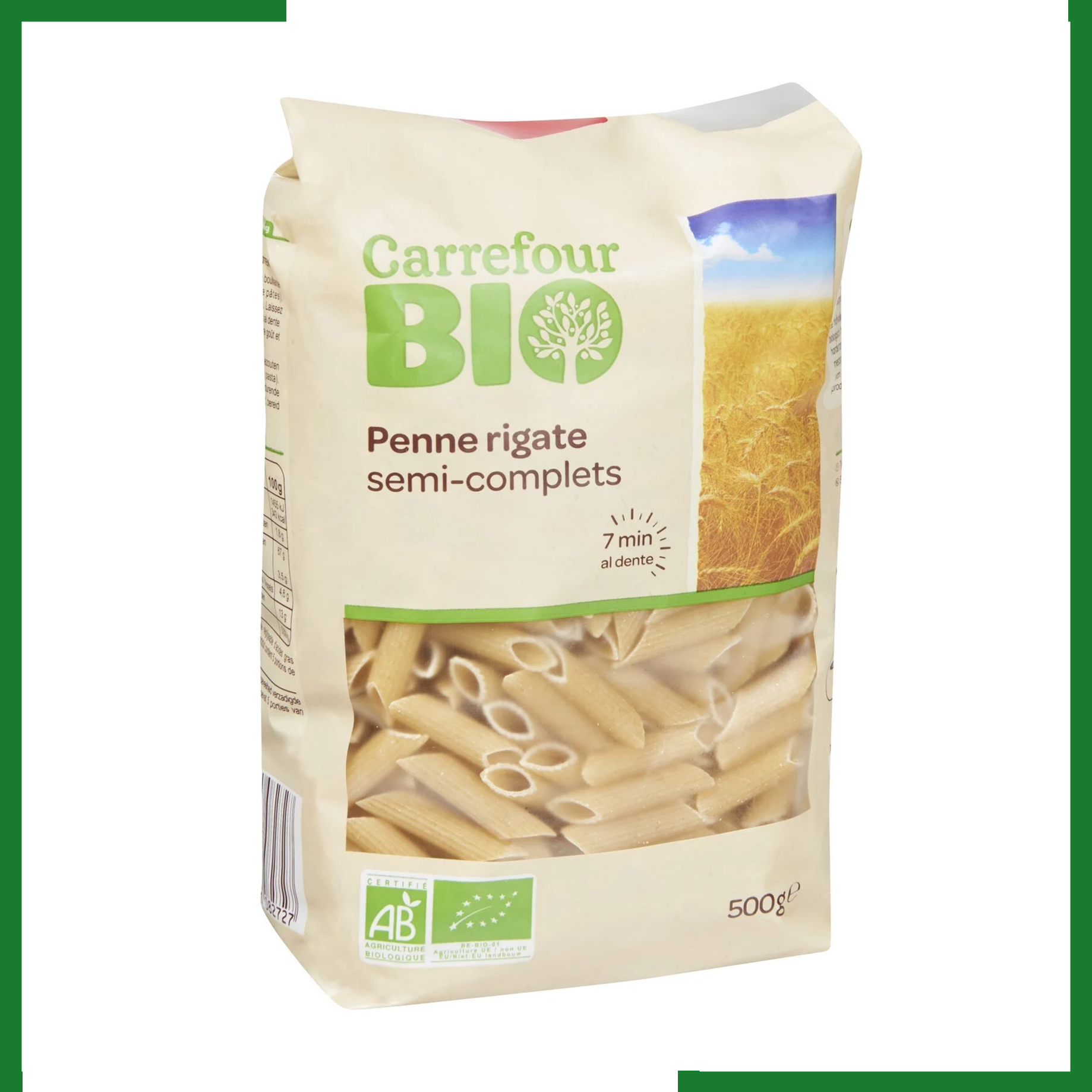 Pâtes Carrefour Bio 500g.